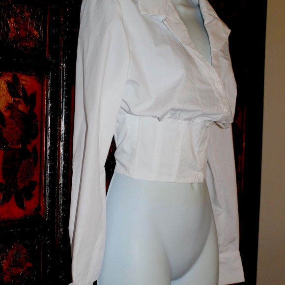 NEW* J For Justify White Crop/Bustier/Blouse - Picture 2 of 6